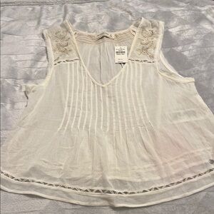 Abercrombie Elegant White Sleeveless Top